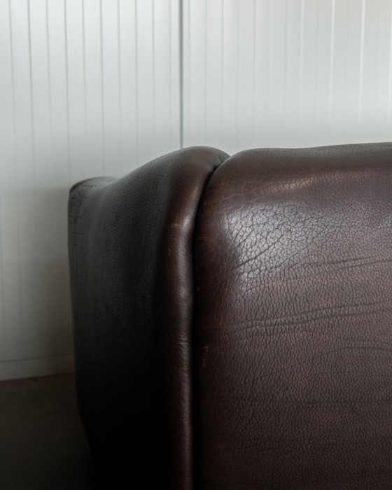 Image 1 of Canapé deux places vintage DS-47 de De Sede, canapé en cuir à encolure épaisse, assise extensible, années 1970