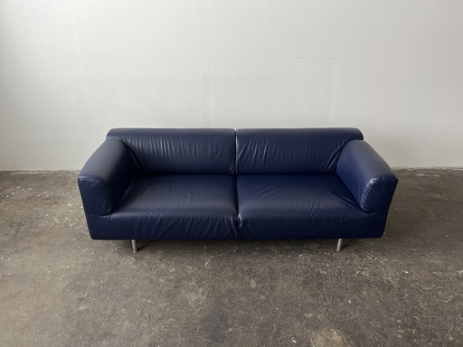 Cassina Met Designersofa Couch Leder blau