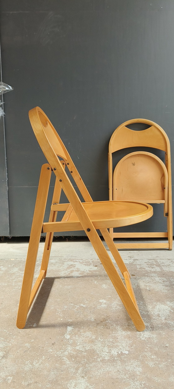 Image 1 of 2 sillas plegables OKT de madera curvada escandinava de la década de 1960 (Thonet)