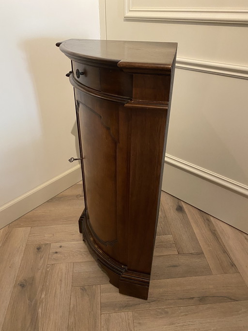 Mahogany Curved Corner Cabinet