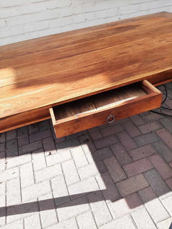 Image 1 of Antique Walnut Farmhouse Dining Table