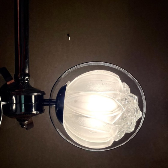 Image 1 of Lampadario Sputnik moderno a 3 luci in metallo cromato e vetro, stile Space Age, anni '60