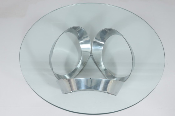 Image 1 of Space Age Table basse/table basse de Knut Hesterberg pour Ronald Schmitt, Diamond Aluminium, années 1970, Allemagne