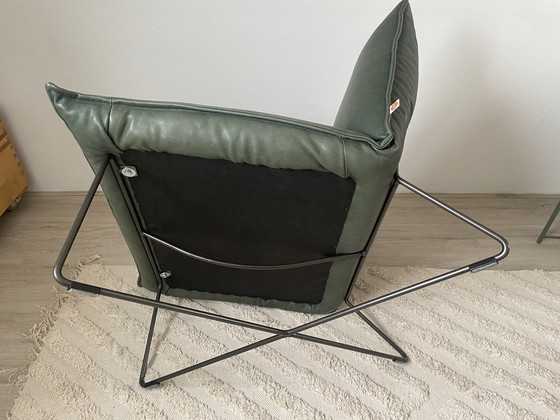 Image 1 of Jess Design Earl Groene Leren Fauteuil