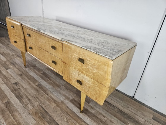 1950s maple chest of drawers with a marble top – Wood (photo 2 of 23)