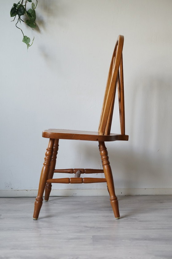 Set di 4 sedie vintage Windsor Wheelback | Anni '70/'80 – Sedie da pranzo, Legno (photo 3 of 5)