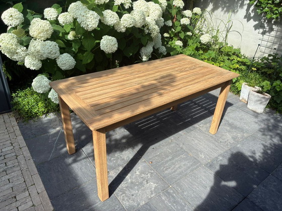 Image 1 of Barlow Tyrie teak garden table 150x71cm - as new