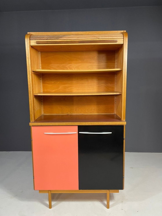 Image 1 of Mid-Century Sideboard by Interiér Praha with Tambour Top, 1960s Czechoslovakia