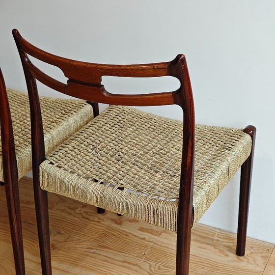 Image 1 of Sedie da pranzo vintage in corda di carta