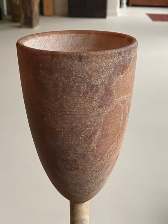 Image 1 of Vintage Pegasam alabaster table lamp