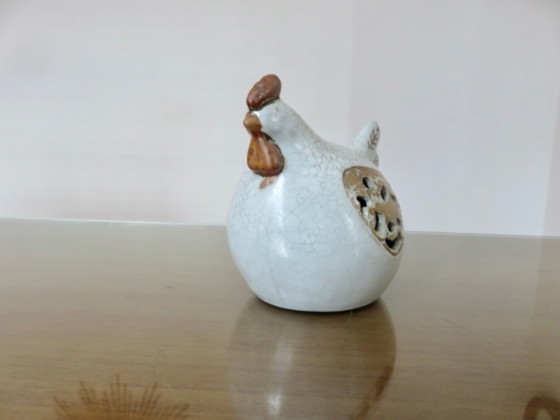 Crackle and openwork ceramic hen, 80s – Decorative Objects (photo 4 of 7)