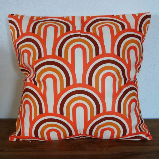 Image 1 of Set di 4 federe per cuscini in stile retrò Midcentury Groovy, 45 x 45 cm (imbottitura esclusa).
