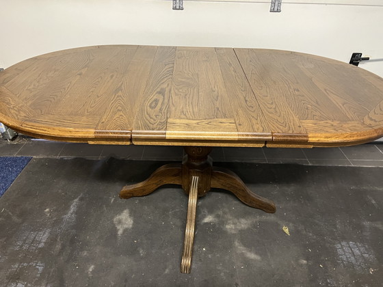 Image 1 of Bannink Art Nouveau oak dining table