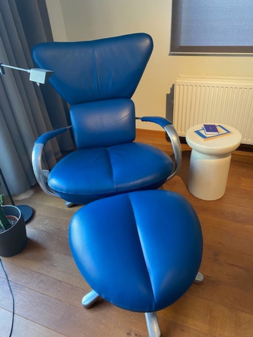 Leolux Formi Phase mit Fußhocker - 670 Lounge-Sessel – draaistoelen, Leather
