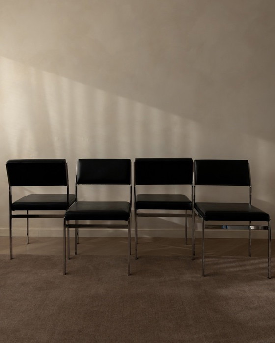 Image 1 of Pastoe SM07 Eetkamerstoelen (set van 4) van Cees Braakman - Nederlands Modernist