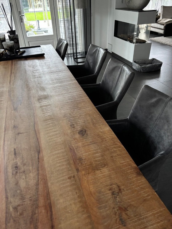 6 Design Wildleder Esszimmerstühle, Grau, Rustic (Foto 3 von 10)