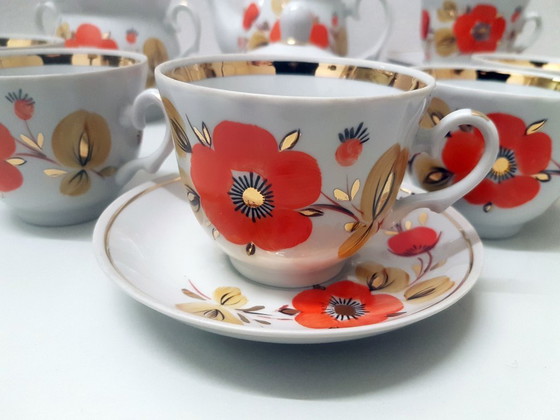 Image 1 of Servizio da tè della fabbrica di porcellana Baranovsky