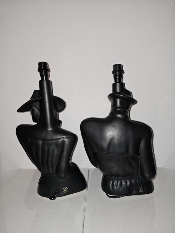 Image 1 of Unique Vintage Ceramic Lamp Bases – “VL Ceramics Holland”