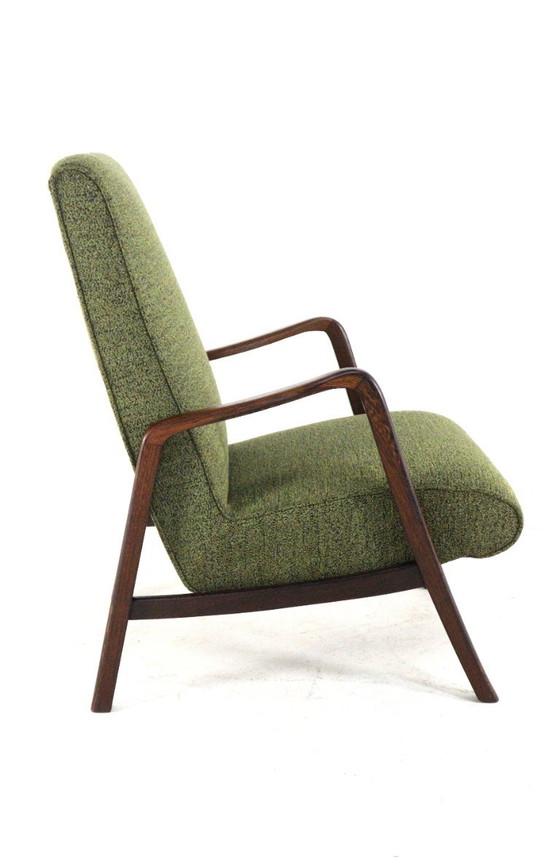 Knicos armchair vintage newly upholstered wenge – Wood (photo 6 of 15)
