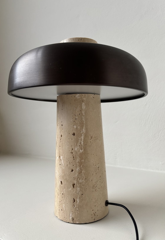 Image 1 of Audo Reverse Table Lamp Laiton Travertin