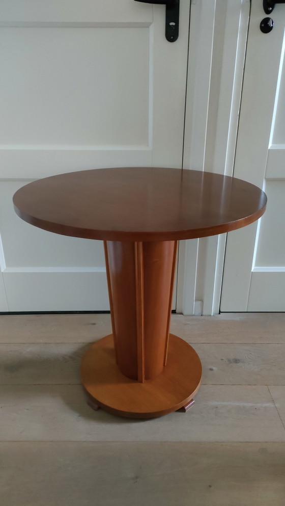 Image 1 of Table basse Art Déco, table d'appoint, pied cylindrique