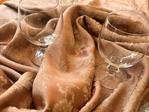 19th century silk damask tablecloth
