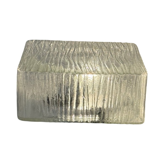 Image 1 of Art deco style lamp made from a metal base that houses an opaline dome. The dome is secured in place with a spring mechanism mak