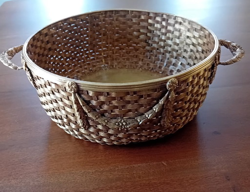 Corbeille en laiton tressé – decoratieve objecten, Brass