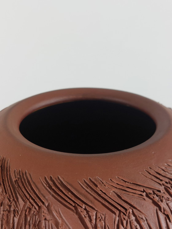 Vintage vaas met sgraffito decoratie in brutalistische stijl uit het midden van de 20e eeuw – Vazen, Ceramic (photo 10 of 14)