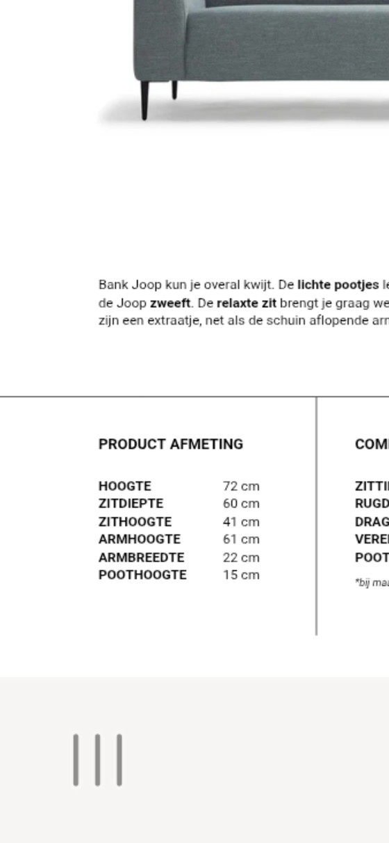 Image 1 of Canapé 3 places DYYK avec coussins HK Living