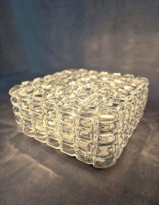 Image 1 of Vintage ERCO Wall Lamp 54075 – Mid-Century Glass Sconce, 1960s–70s, Original Condition