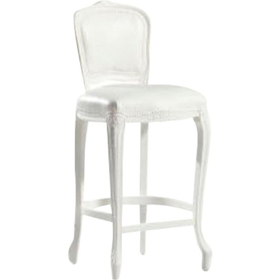 Image 1 of Vintage Louis bar stool for Sixinch in white polyurethane and steel