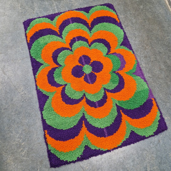 Image 1 of Tappeto vintage da appendere alla parete, tappeto in lana anni '70