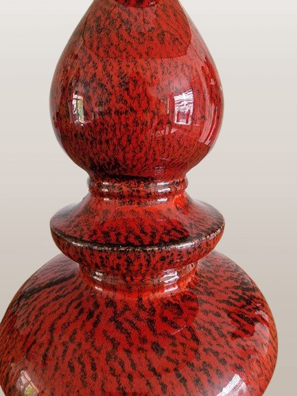 Vintage Hustadt Leuchten Ceramic Table Lamp – Textile (photo 6 of 8)