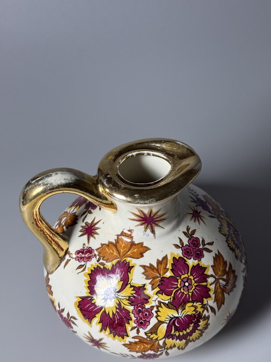 Image 1 of Decantador Boch Frères La Louvière Keralux de loza de Raymond Chevalier, belga Art Déco, años 30