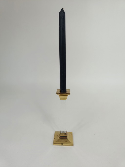 Candlestick Brass with Perspex