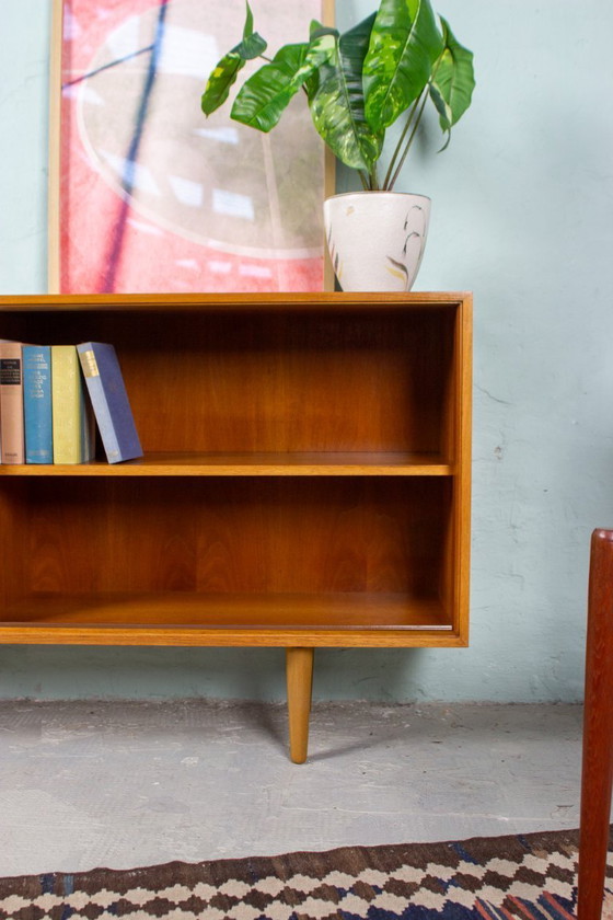 Image 1 of Vintage sideboard chest of drawers shelf teak nut mid century 60s