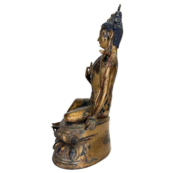 Mooie Avalokiteshvara – Sino-Tibetaanse stijl – 2e helft 20e eeuw – Beeldhouwkunst (photo 9 of 15)
