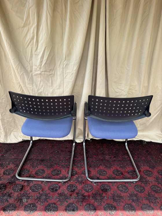 Image 1 of Vintage mid-century Vitra Visavis vergaderstoelen
