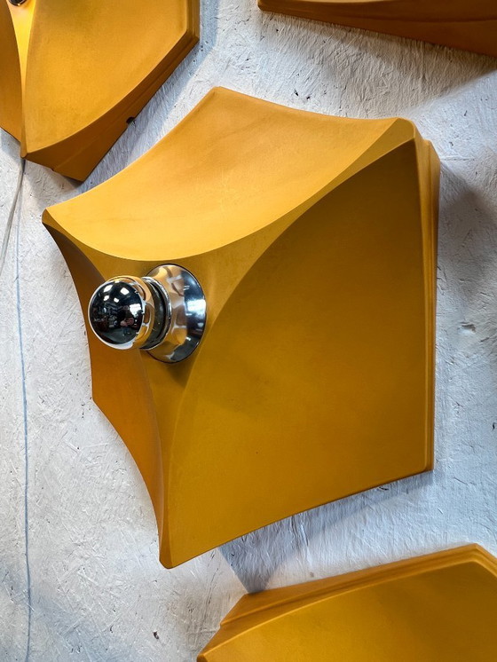 Image 1 of Vintage Hoffmeister Space Age Wandlampen, 6 Stuks, Duitsland 1970