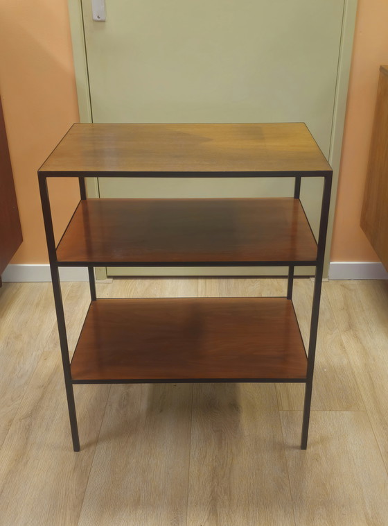 Image 1 of Vintage Sidetable Stellingkast Opbergkast Platenspeler Audiomeubel Kast Boekenkast 