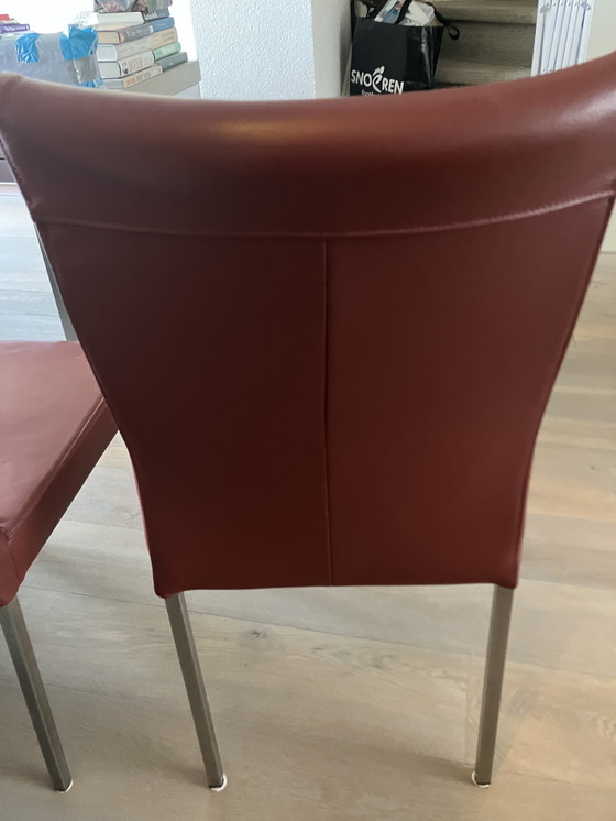 Image 1 of 8 bordeauxrote Ledersessel