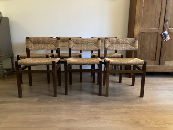 Image 1 of Eetkamerset tafel en zes stoelen Spectrum