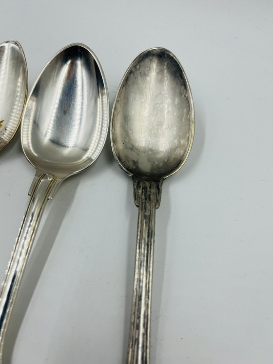 Lot of 6 Silver-Plated Soup Spoons Wiskemann – Cutlery Sets, Metal (photo 6 of 15)