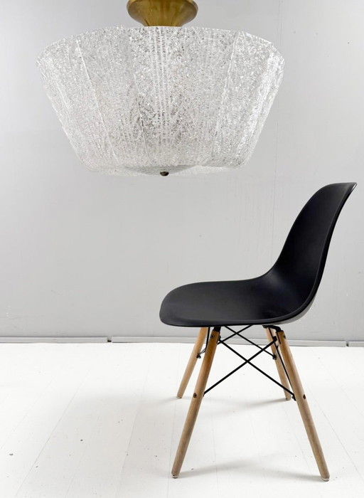 Große Deckenlampe/Deckenleuchter von Barovier&Toso, Muranoglas, Italien, 1960er, seltenes Exemplar