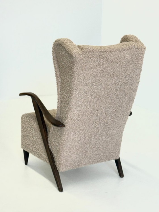 Fauteuil Melchiorre Bega En Bouclé Beige – Wood (photo 9 of 11)