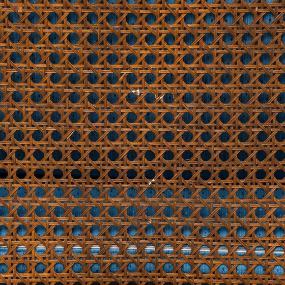 Image 1 of DIVANO D'EPOCA A 2 POSTI IN BAMBOO E CINGHIALE DI VIENNA, 1960, MODERNO ANTICO