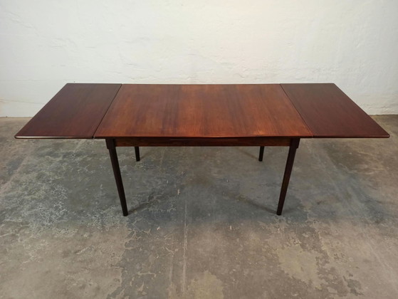 Table de salle à manger vintage extensible du milieu du siècle, Tables de salle à manger, Bois, Marron (photo 2 sur 15)