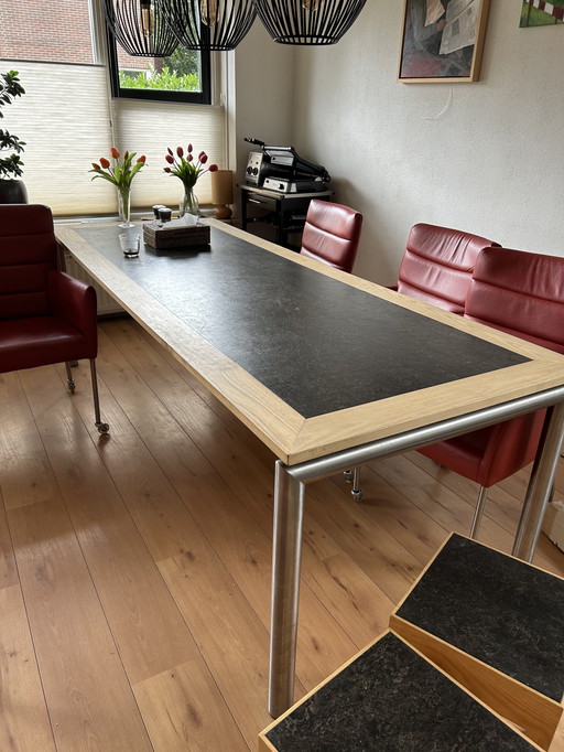 Ensemble unique : grande table, table de salon, 2 tables de cuisson