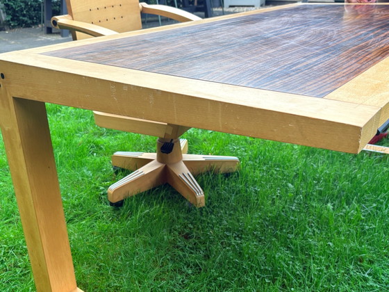 Giorgetti Zeno Bureau+Stoel – Leer, Hout (photo 6 of 8)